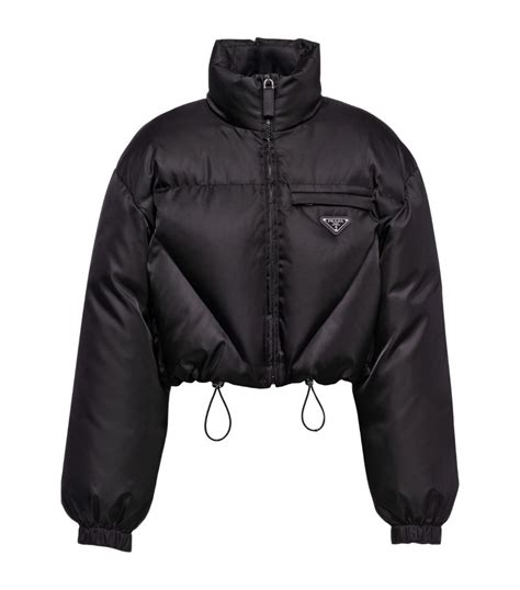 prada womens puffer jacket|black prada puffer jacket cropped.